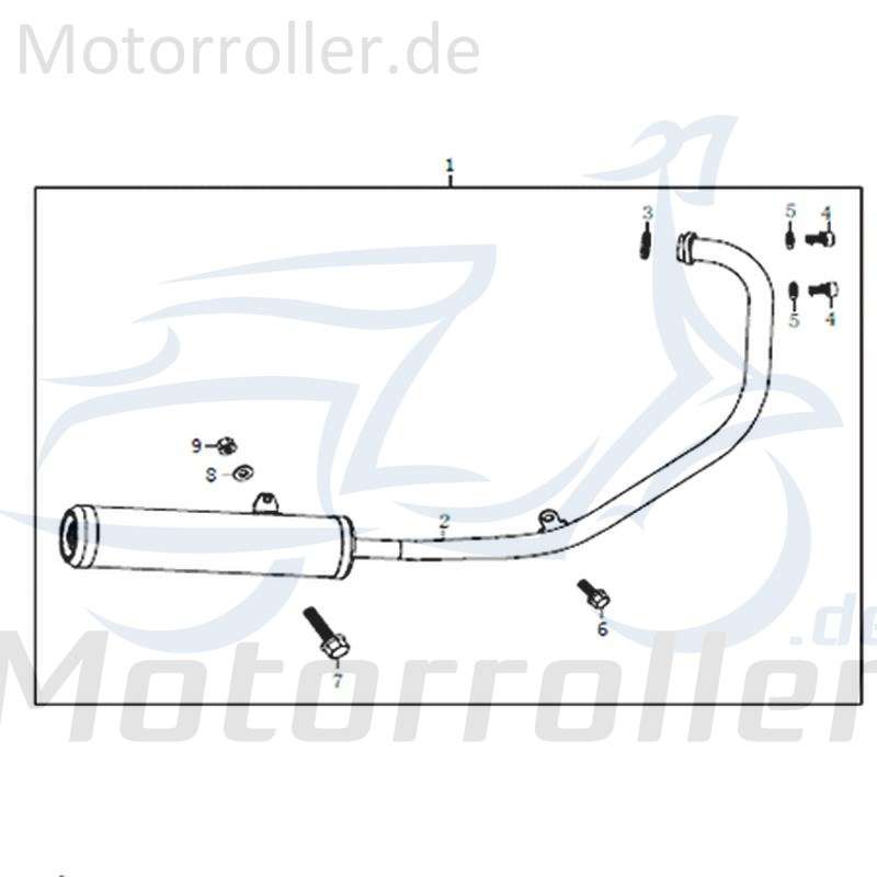 Rex Enduro 125 DD Auspuff Auspuffanlage 125ccm 4Takt 91308