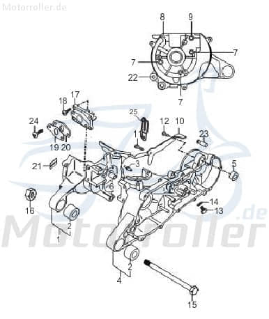 Sundiro XDZ 50 TA Membrandichtung 50ccm 2Takt FIG 02 NO 19 1E40QMB