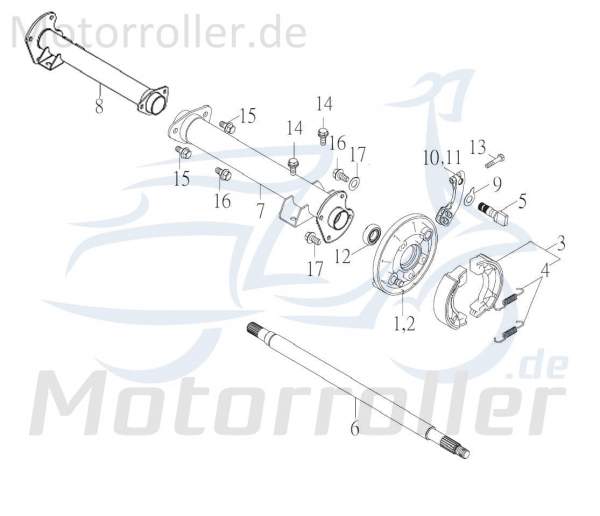 Kreidler F-Kart 170 Antriebswelle 170ccm 4Takt 42835-FLS-01 Motorroller.de Antriebsachse Ausgangswelle Getriebeausgangswelle Getriebewelle Hauptwelle
