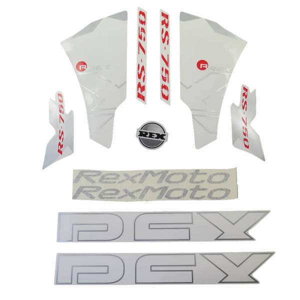 Otto Versand Rex RS750 Aufkleber-Satz Aufkleber Motorroller.de Sticker 50ccm 4Takt 50cc 4T Aufklebersatz Aufkleberset Dekoset Dekorset
