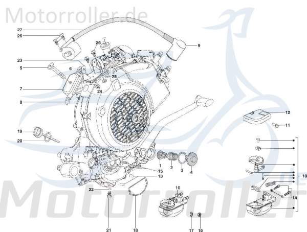 Stehbolzen Kreidler STAR Deluxe 4S 125 Gewindestange 720631 Motorroller.de Gewinde-Stange Gewindebolzen Stiftschraube Gewindestab Schraubbolzen Moped