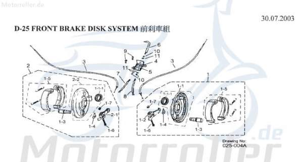 AEON brake plate right brake disc 45020-156-002