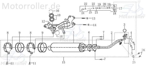 Rex Hiker 50 City DD Bundschraube M8x65mm 50ccm 2Takt 706876 Motorroller.de Maschinenschraube Flanschschraube Flansch-Schraube Maschinen-Schraube