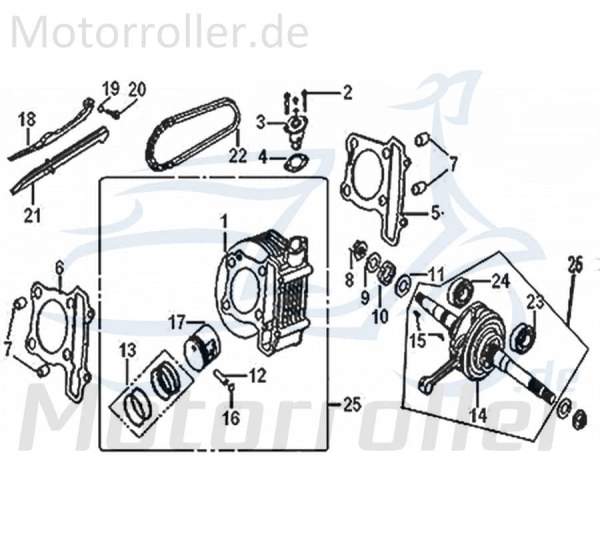 Kreidler Flory 125 Classic Gleitschiene Steuerkette unten Scooter Roller 742015 Motorroller.de Gleitführung Führungsschiene Ersatzteil Service