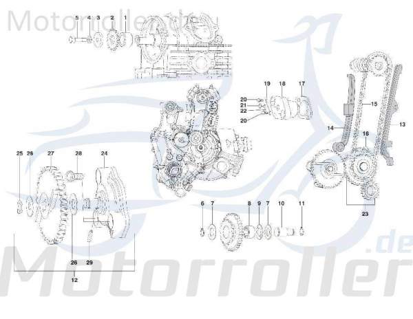 Kreidler STAR Deluxe 4S 125 Unterlegscheibe 125ccm 4Takt SF514-0074 Motorroller.de 145x24x05mm Distanzhalter U-Scheibe Washer Beilagscheibe Scooter