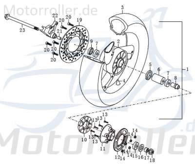 Kurbelwelle Für 50ccm 2-Takt Roller – Variomatik 13,2 Mm, Gewinde M10x1,25