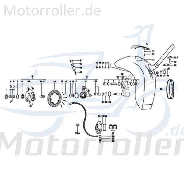 Kreidler STAR Deluxe 4S 125 Kotflügel 125ccm 4Takt C-1721729CM Motorroller.de Spritzschutz Schutzblech Schutz-Blech Radabdeckung Innenkotflügel LML