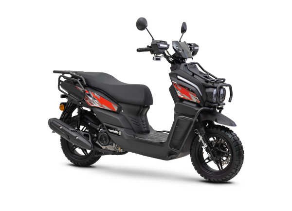 Motorroller Fighter 125 RT schwarz 85 km/h Euro 5+ Scooter Mokick Roller