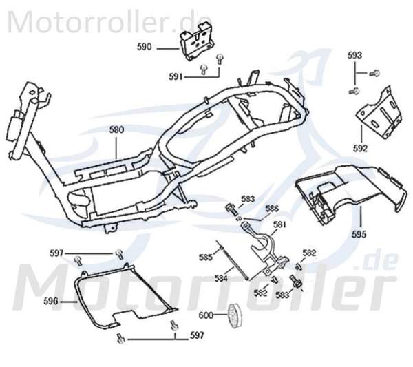 Schraube M10mm Maschinenschraube Scooter Roller 50356-F8-9000 Motorroller.de Bundschraube Flanschschraube Flansch-Schraube Maschinen-Schraube Moped