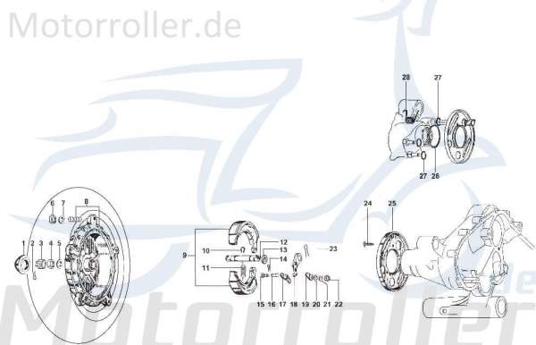 Unterlegscheibe Unterlagscheibe Bremse hinten C-4727160