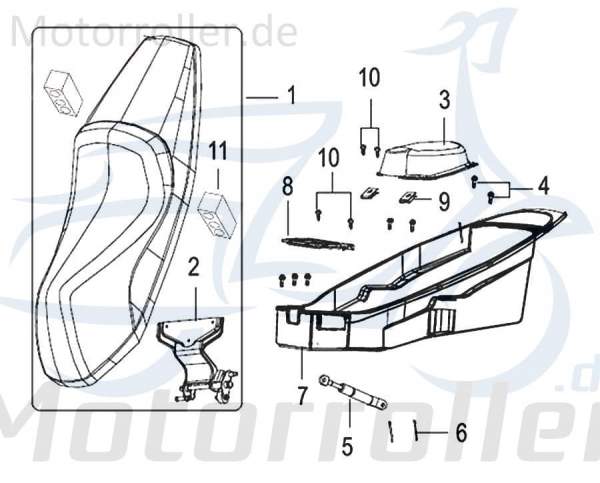 Kreidler Insignio 125 2.0 Helmfach 125ccm 4Takt 51004N120000 Motorroller.de Staufach Handschuhfach Gepäckraum Gepäckfach Helmraum 125ccm-4Takt Mokick