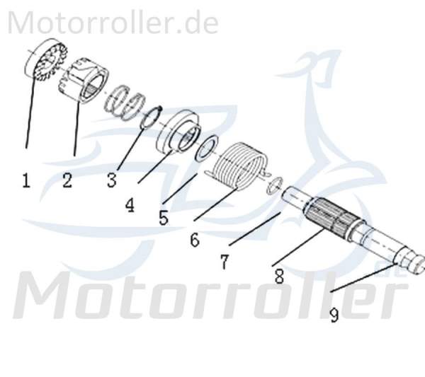 SMC Zahnrad Kickstarter 50ccm 2Takt Kreidler 1E40MB.05.06-01 Motorroller.de Steuerrad Ritzel Ketten-Rad Zwischenrad Steuer-Rad Zahn-Rad Getrieberad