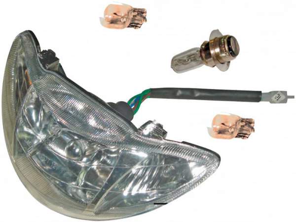 Rex CAPRIOLO 50 Frontscheinwerfer Scooter Mofa Roller Motorroller.de Hauptscheinwerfer 50ccm 4Takt 139QMB JSD50QT-13 50cc 4T 139QMA