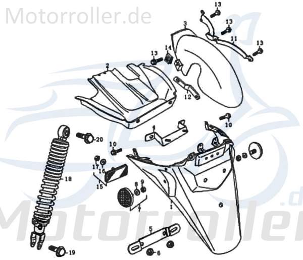 Rex Capriolo 50 4T Sechskantschraube 50ccm 4Takt FIG31-3 Motorroller.de Befestigung Halter Halterung Flachkopfschraube Sechskant-Schraube Bundschraube