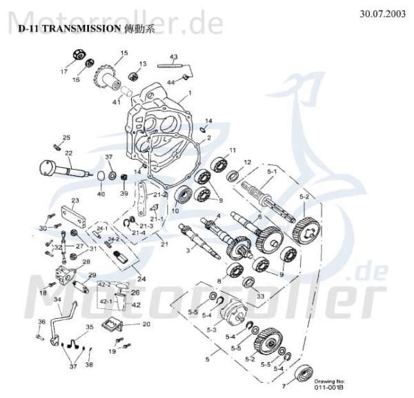AEON Getriebe-Feder Overland 180 Quad ATV 180ccm 4Takt Motorroller.de 180ccm-4Takt Cobra 180 Utility UTV Ersatzteil Service Inpektion Direktimport