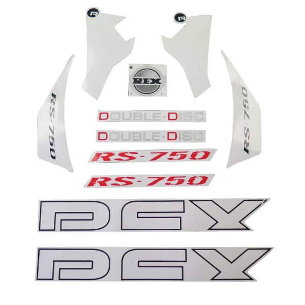 Rex RS750 Dekorsatz Aufkleber Sticker 50ccm 4Takt 711125 Motorroller.de Aufkleber-Set Deko-Set Aufklebersatz Dekoraufkleber Kit Scooter Ersatzteil