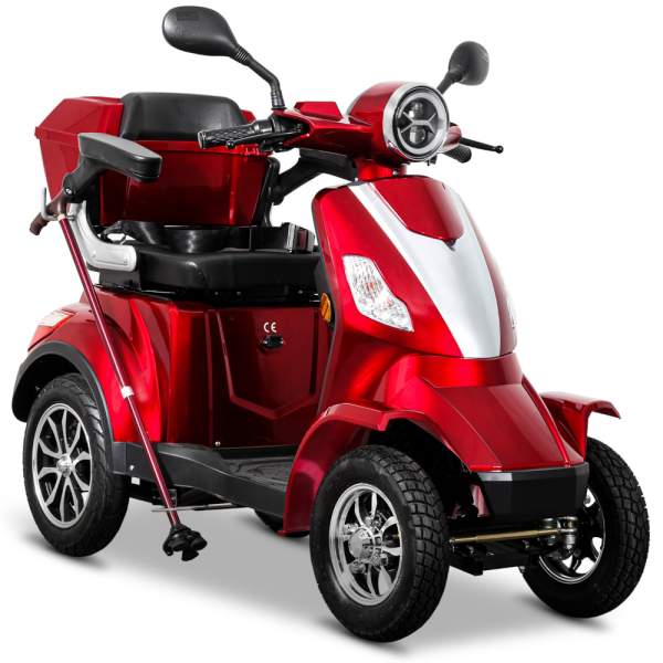 E-Quad Scoody E4 Shopper V2 25 km/h rot 1000 Watt Elektroroller Seniorenroller E-Scooter