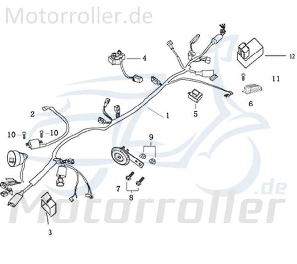 SMC Hauptkabelbaum Kreidler DICE SM 50 LC 603-05Y2-002-01 Motorroller.de Hauptkabelsatz Hauptkabelset Hauptkabelkit 50ccm-2Takt Motorrad Ersatzteil