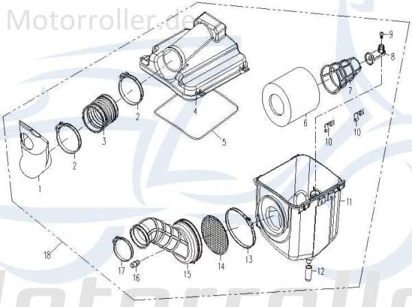 SMC Ansaugschlauch Luftfilter CFMOTO Ansaugrohr 0180-110008 Motorroller.de Unterdruckschlauch Ansaugstutzen Vakuumschlauch Saugleitung Ansaug-Rohr ATV