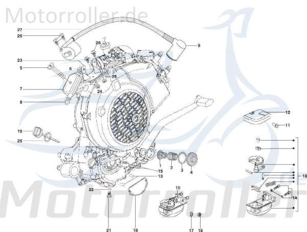 Einstellschraube Kreidler STAR Deluxe 4S 125 4Takt SF514-1525 Motorroller.de Regulierschraube Gemischschraube Standgasschraube Leerlaufschraube LML