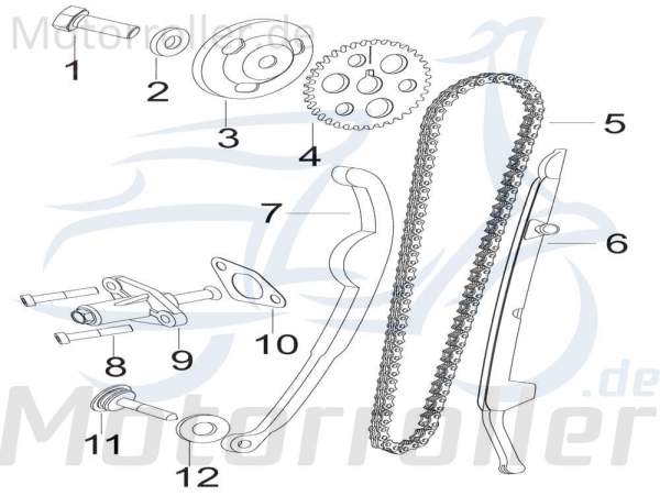 Kreidler Insignio 250 DD Schraube 250ccm 4Takt 14004505001X Motorroller.de Kettespannschiene Bundschraube Maschinenschraube Flanschschraube Scooter