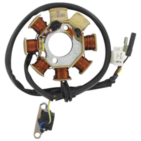 Rex RS460 Lichtmaschine 50ccm 4Takt Stator Ankerplatte Motorroller.de 139QMB JSD50QT-13 50cc 4T 139QMA Zündplatte Zündgrundplatte