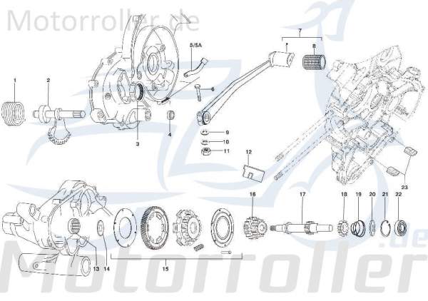 Kreidler STAR Deluxe 4S 125 Zahnrad 125ccm 4Takt SF513-0094 Motorroller.de 2. + 3. Gang Steuerrad Ritzel Ketten-Rad Zwischenrad Steuer-Rad Zahn-Rad