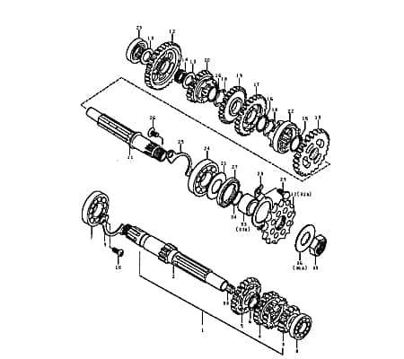 Ritzel 1. Gang Rex Supermoto 125 DD Kettenrad 125ccm 4Takt Motorroller.de Zahnrad Steuerrad Ketten-Rad Zwischenrad Steuer-Rad Zahn-Rad Getrieberad