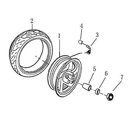Hinterradfelge Felge hinten AGM-MOTORS 1040302-5