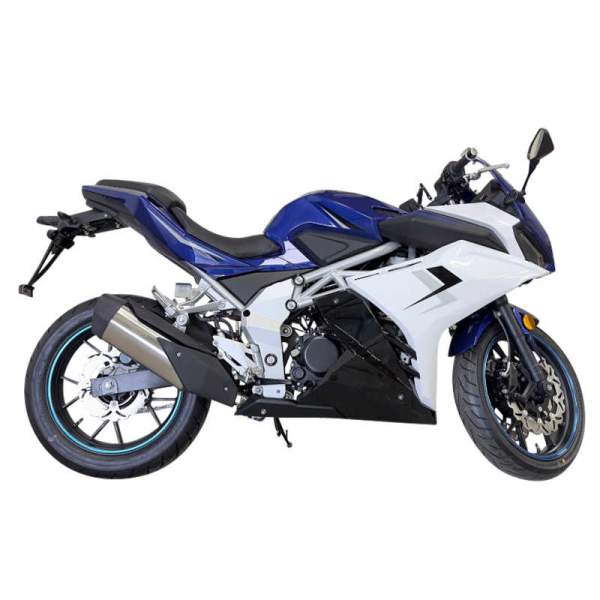 Motorrad Fighter 125 BL-S blau 95 km/h Euro 5 Schaltmoped 125ccm 4 Takt Leichtkraftrad Krad Kraftrad B-Ware