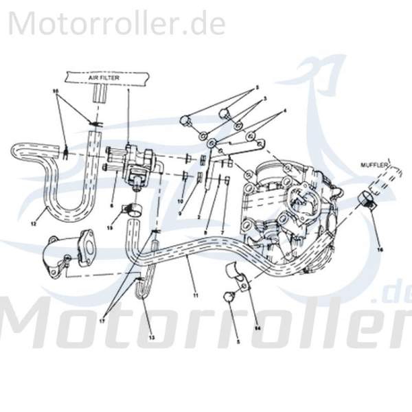 Kreidler STAR Deluxe 4S 125 Halter 125ccm 4Takt 720043 Motorroller.de Sekundärluftsystem Halterung Haltebügel Halteblech Halte-Blech Halte-Bügel LML