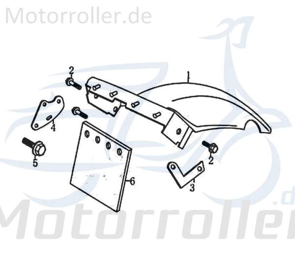 Rex RS125 Sechskantschraube Halter 125ccm 4Takt FIG31-5 Motorroller.de Befestigung Halterung Flachkopfschraube Sechskant-Schraube Bundschraube