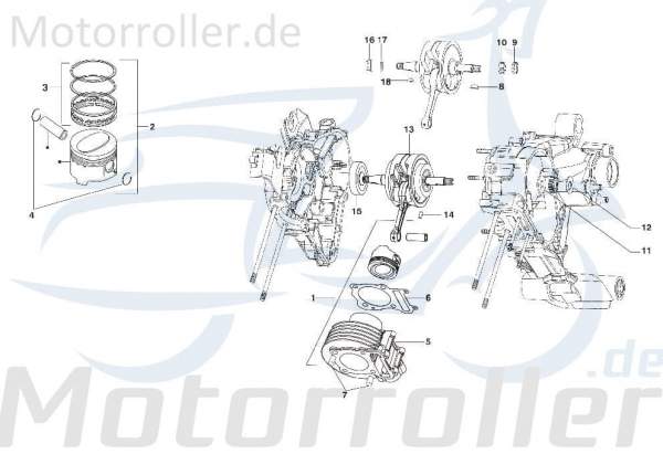 Kreidler STAR Deluxe 4S 125 Stift Bolzen 125ccm 4Takt 720625 Motorroller.de 4x8mm Passstift Nietstift Pass-Stift 125ccm-4Takt Scooter LML Ersatzteil