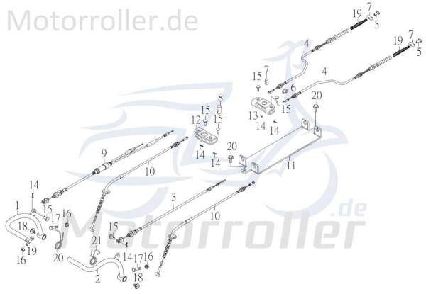 Kreidler F-Kart 170 Gaspedal Quad 100ccm 4Takt 53221-FKO-00 Motorroller.de ATV 100ccm-4Takt Ersatzteil Service Inpektion Direktimport