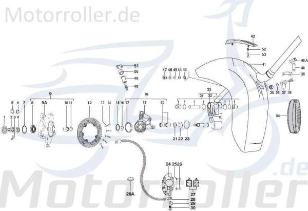 Buchse Kreidler STAR Deluxe 4S 125 Distanzhülse Roller 720322 Motorroller.de Lagerbuchse Distanz-Hülse Distanzbuchse Passhülse Passbuchse 125ccm-4Takt