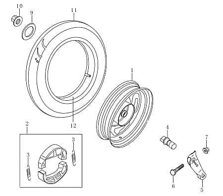 Bremsnocken Bolzen Zapfen FIG33B-6 Motorroller.de