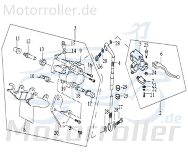 Federplatte Motorroller 200ccm 4Takt Kreidler 733268