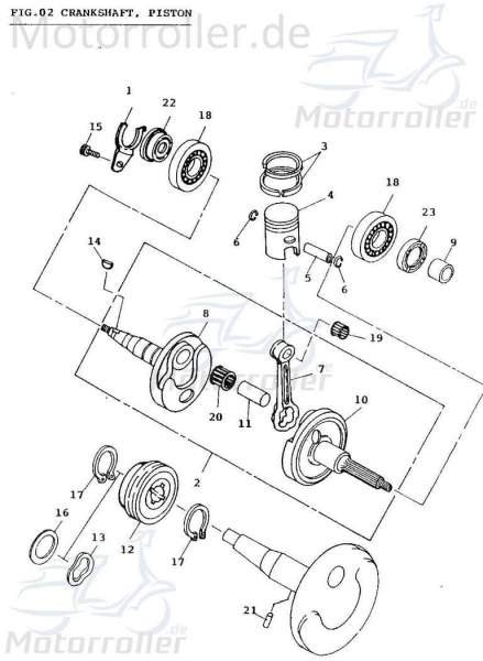 Adly Unterlegscheibe 19.2x26mm Scoody 50 2 Roller 50ccm 2Takt Motorroller.de Distanzhalter U-Scheibe Washer Beilagscheibe Ausgleichsscheibe Scooter