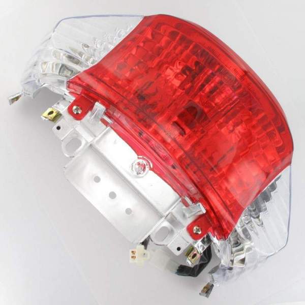 Rücklicht rot klare Blinker Rex RS450 Roller 50ccm 4Takt Motorroller.de Rückstrahler Rück-Leuchte Rückleuchteneinheit Rückleuchten-Einheit Scooter