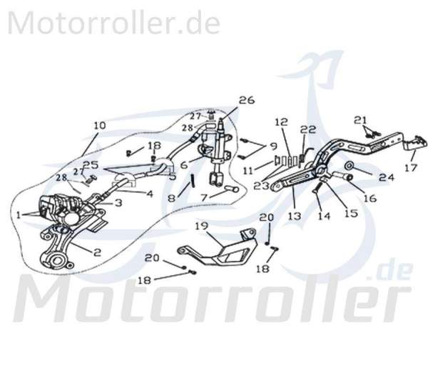 Rex Supermoto 125 DD Bolzen 125ccm 4Takt Y9B-45811-00-00 Motorroller.de Stehbolzen Gewindebolzen Zapfen Gewindestift Arretierbolzen Stiftschraube