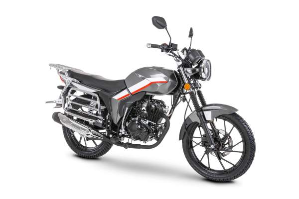 Motorrad Fighter 125 C-RS grau 90 km/h Euro 5+ Schaltmoped Mokick Kleinkraftrad
