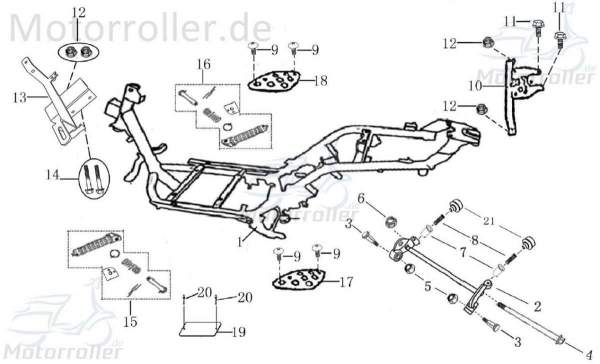 Rahmenteil vorn Gestell AGM-MOTORS 1030218-3