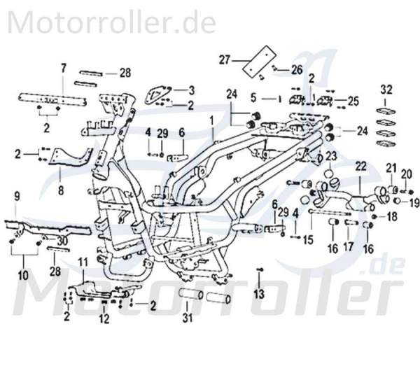 Montageplatte Fussraumverkleidung Motorroller 750322