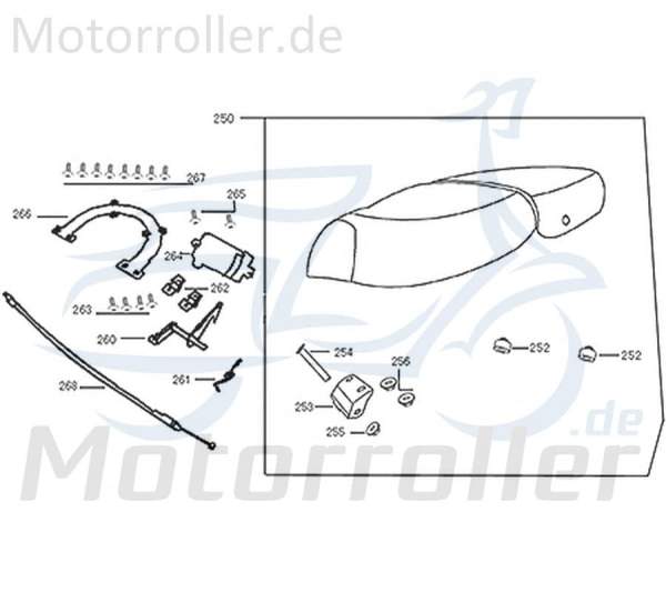 Kreidler Flory 125 Classic Verschlusshaken Sitzbank 741718 Sitzbankverriegelung Sitzverriegeleung Sattelverriegelung Motorroller Scooter