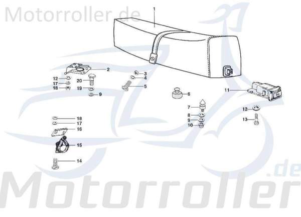 Schraube Kreidler STAR Deluxe 4S 125 Scooter Roller C-4714603 Motorroller.de Bundschraube Maschinenschraube Flanschschraube Flansch-Schraube Moped