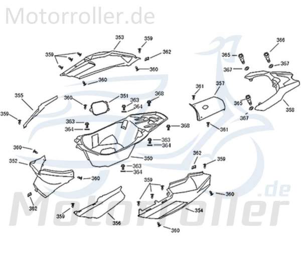 Kreidler Florett 2.0 2.1 RS 50 Heckverkleidung rechts grün 741407 Heckabdeckung Seitenverkleidung Seitenabdeckung Seitenleiste Sitzverkleidung