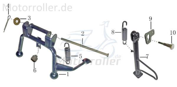Gummistopfen für Hauptständer Gummipuffer YY50QT003006
