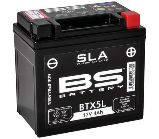 Batterie BTX5L/BTZ6S 12V 4Ah SLA DIN 50412 113x105x70mm Rex 5378880 Motorroller.de Versiegelt (FA) Akku Starterbatterie Akkumulator Starter-Batterie