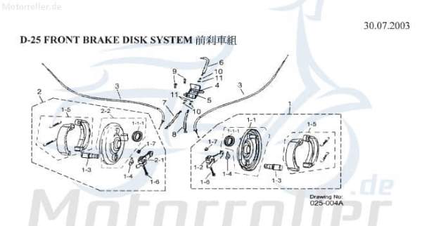 AEON brake plate left brake disc 45010-156-002