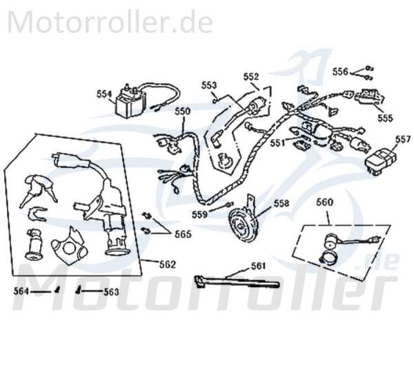 SMC Kabelbaum Jonway Florett 2.0 50 City 50ccm 32100-F22-E100 Motorroller.de Kabelsatz Stromverteiler Strom-Verteiler Kabel-Set Kabelbündel Kabel-Baum